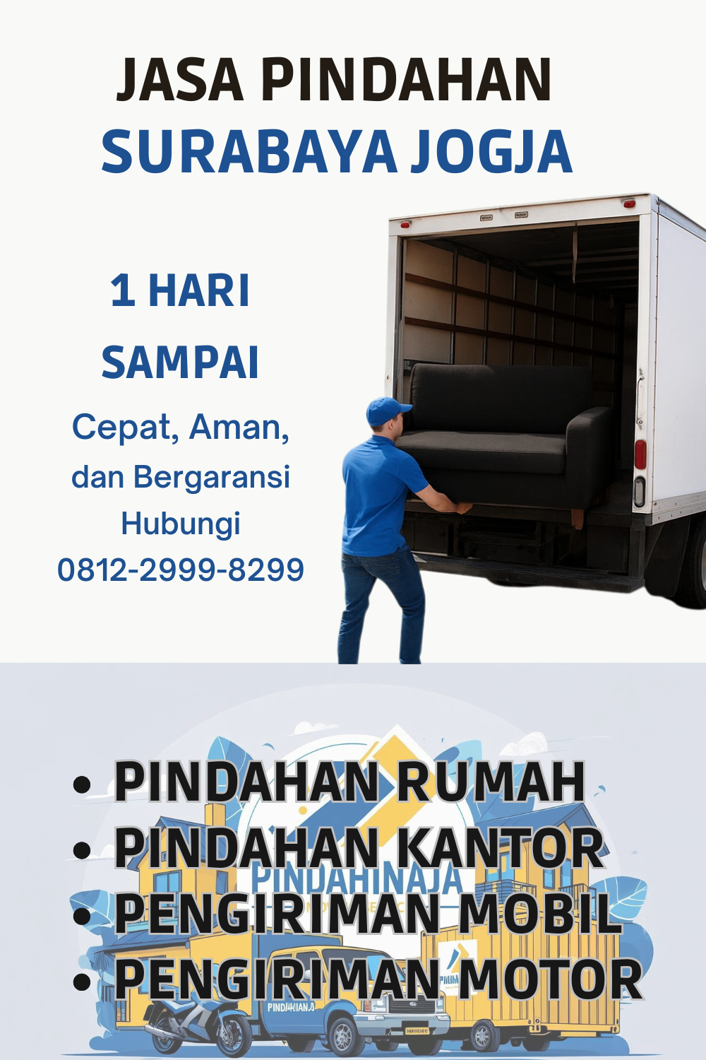 JASA PINDAHAN SURABAYA JOGJA 1 HARI SAMPAI