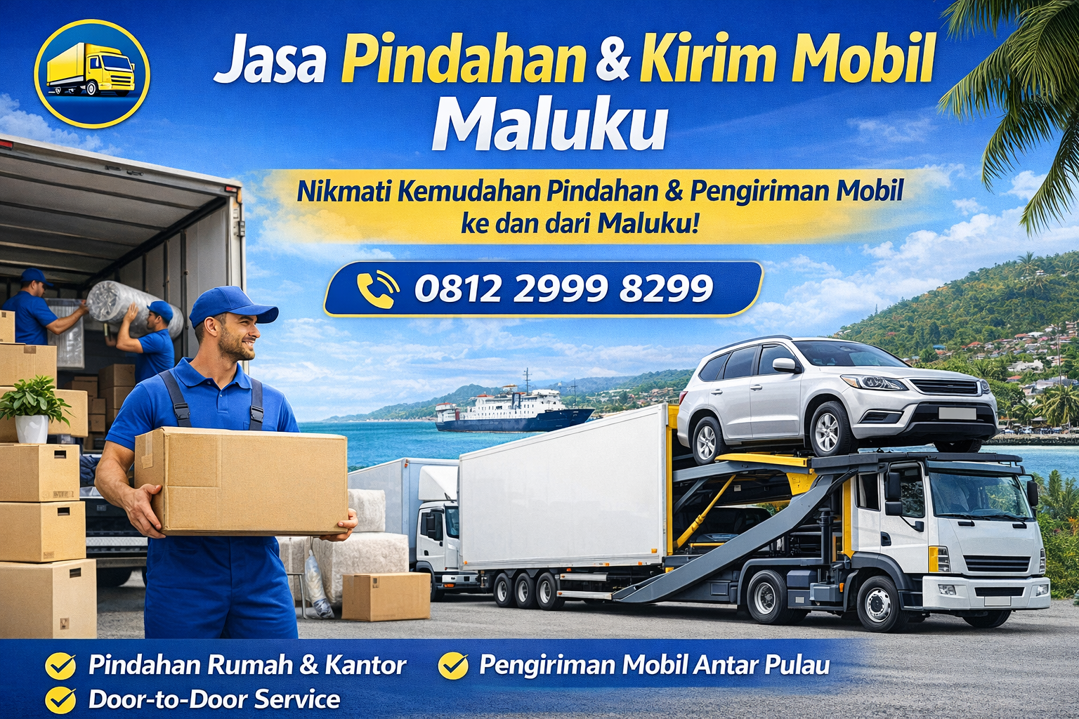 jasa pindahn dan kirim mobil maluku